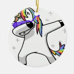 Badda Unicorn Julgransprydnad Keramik