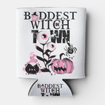 Baddest Witch i Town Halloween i skrämmande rosa