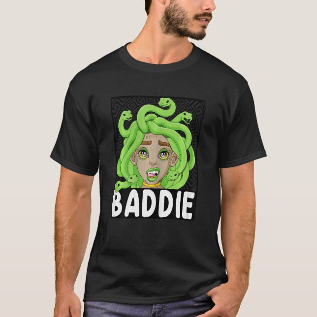 Baddie Trendig Cute Medusa Head för Tonåring flick T Shirt (Framsida)