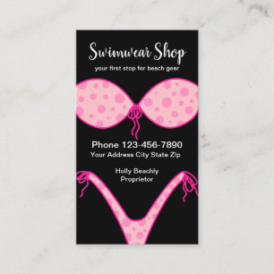 Baddräkten shoppar sommarbikinidesign visitkort