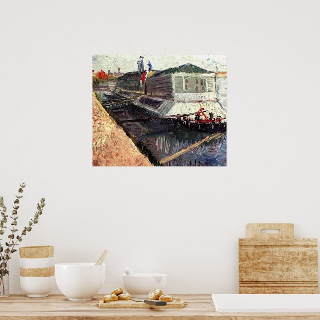 Baddrift på Seine vid Asniers, Poster (Kök)