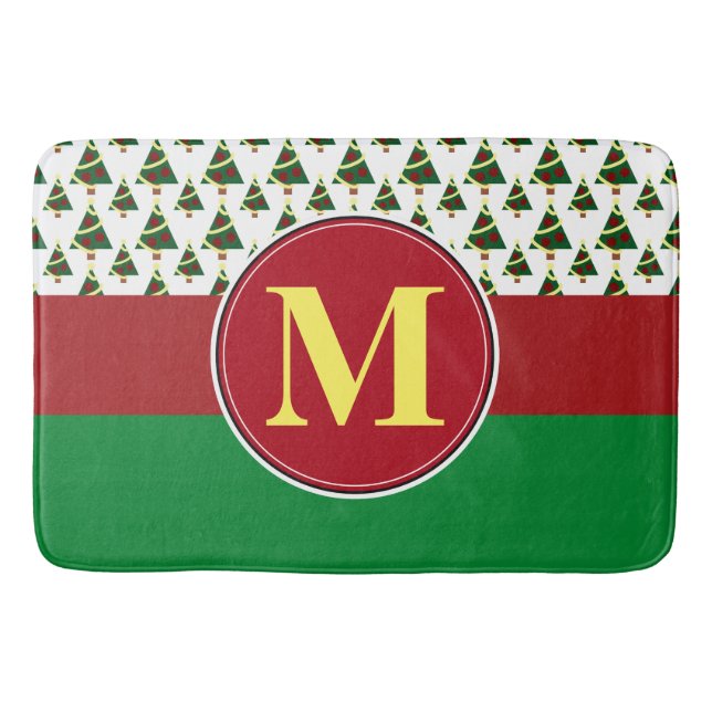 Baddruk, anpassningsbar monogrammall badrumsmatta (Framsidan)