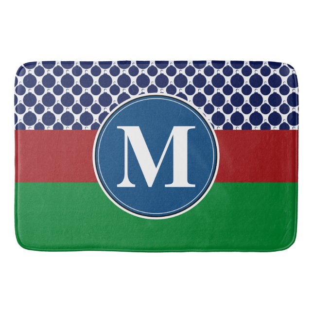 Baddruk, anpassningsbar monogrammall badrumsmatta (Framsidan)