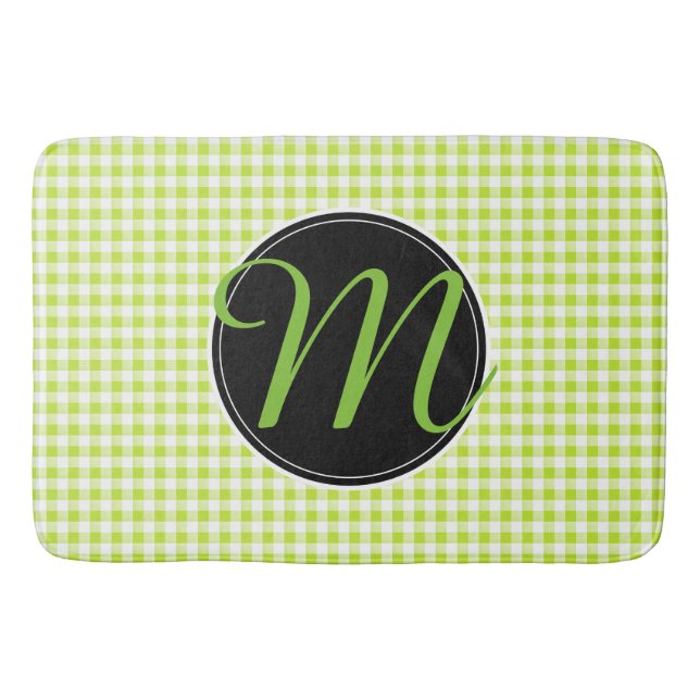 Baddruk, anpassningsbar monogrammall badrumsmatta (Framsidan)