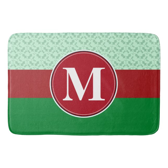 Baddruk, anpassningsbar monogrammall badrumsmatta (Framsidan)