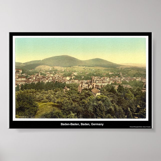 Baden-Baden, Baden, Tyskland Poster (Framsidan)