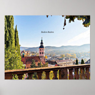 Baden-Baden, Tysklant, scenlandskap Poster