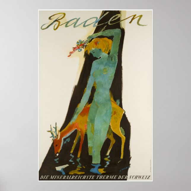 Baden, Die mineralreichste therme des Schweiz Poster (Framsidan)