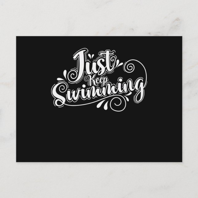 Baden Just Behålla Swimming Vykort (Framsida)