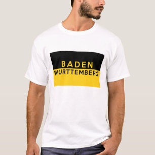 baden namn för land för wurttembergregionflagga tee