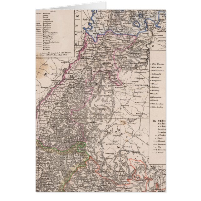 Baden, Tysklandare Hälsningskort (Framsidan)