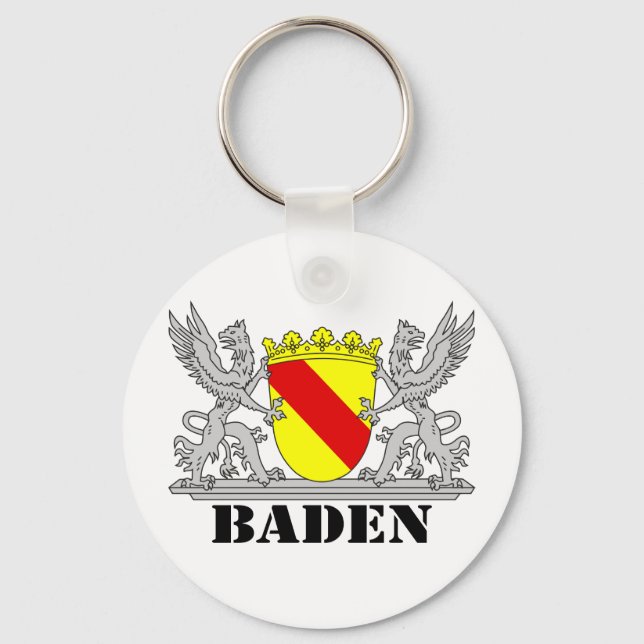 Baden Wappen mit Schrift Baden Nyckelring (Framsida)