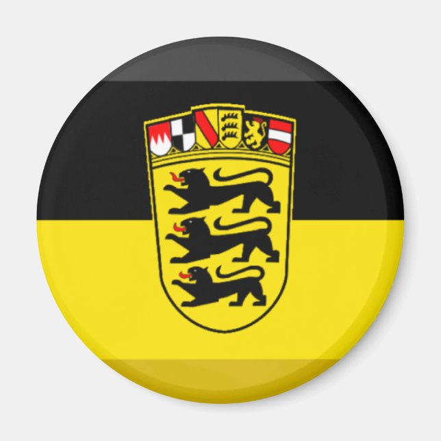 Baden-Wuerttemberg Flagga Gem Magnet (Framsidan)