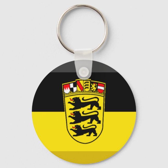 Baden-Wuerttemberg Flagga Gem Nyckelring (Framsida)