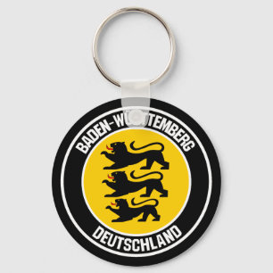 Baden-Württemberg Round Emblem Nyckelring