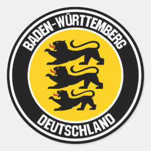 Baden-Württemberg Round Emblem Runt Klistermärke