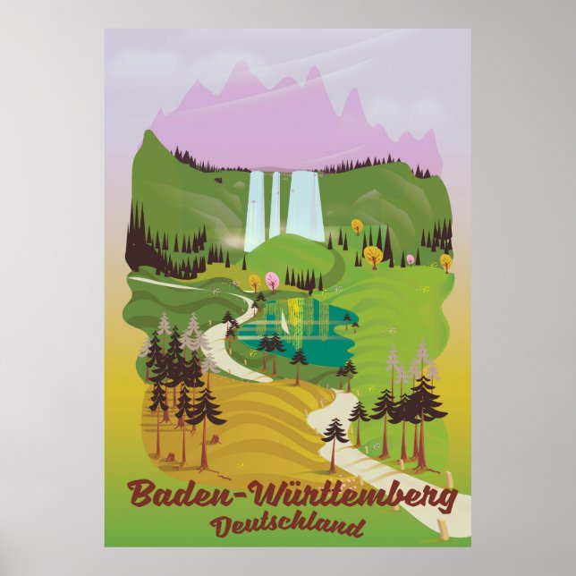 Baden-Württemberg tyskland Poster (Framsidan)