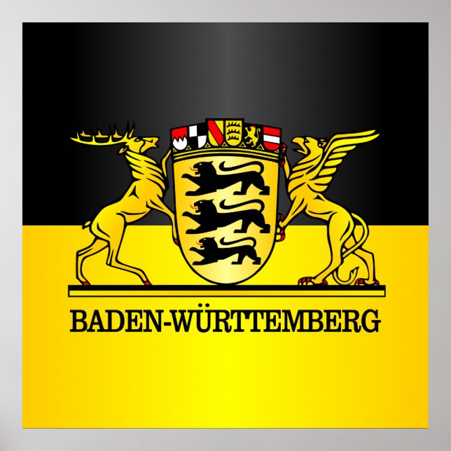 Baden-Wurttemberg Wappen Poster (Framsidan)