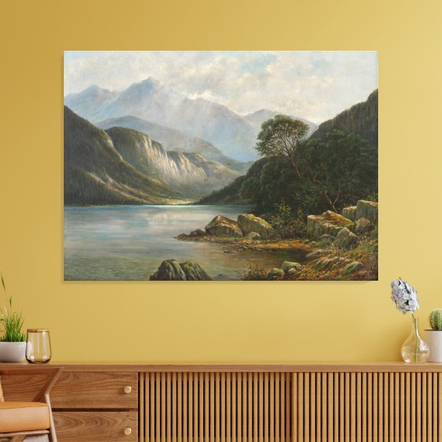 Badersee mit Wetterstein Canvastryck (Insitu (Vardagsrum))