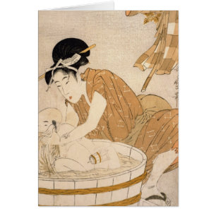 Badet, Edo period Hälsningskort