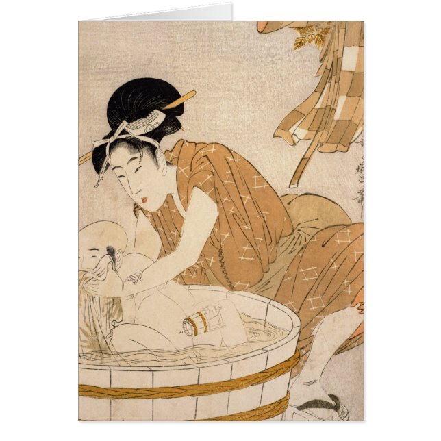Badet, Edo period Hälsningskort (Framsidan)