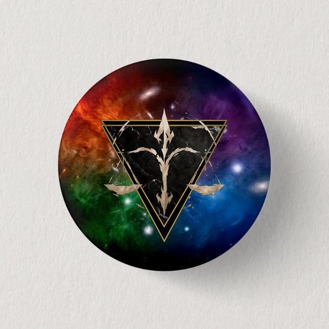 Badge Balance Zodiaque Cadeau Astrologie Knapp (Framsida)