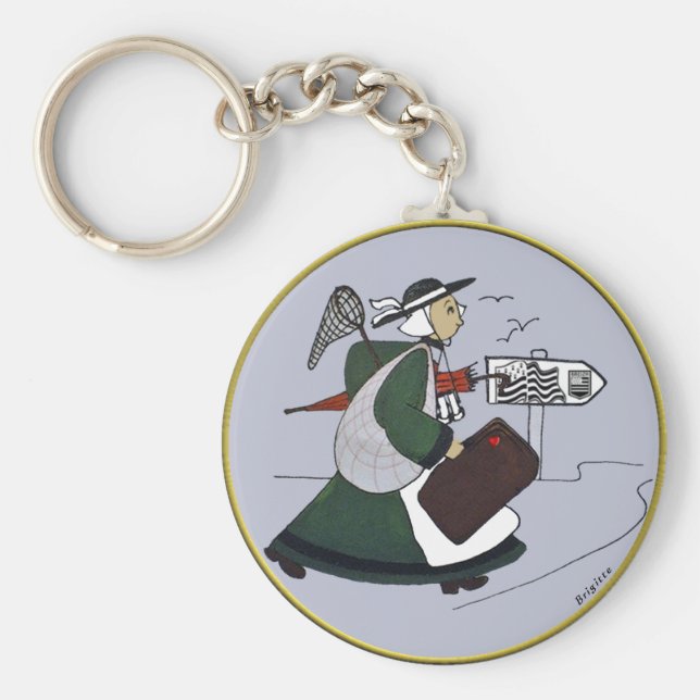 badge bécassine bretagne nyckelring (Framsidan)