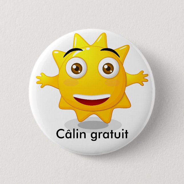 Badge Câlin gratuit Knapp (Framsida)