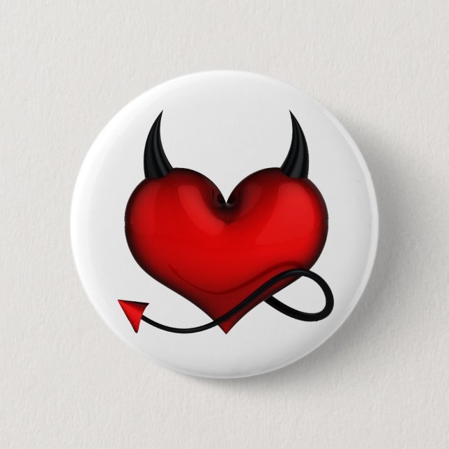 Badge devil heart knapp (Framsida)