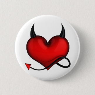 Badge devil heart knapp