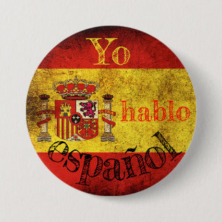 Badge drapeau Espagne "Yo hablo español" Knapp