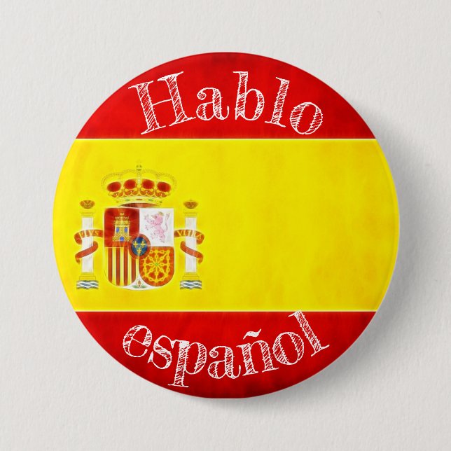 Badge drapeau hablo español knapp (Framsida)