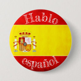 Badge drapeau hablo español knapp