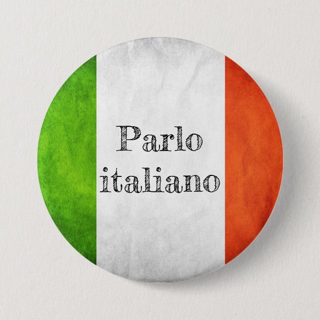 Badge drapeau parlo italiano knapp (Framsida)