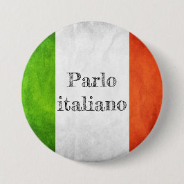 Badge drapeau parlo italiano knapp