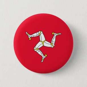 Badge - Flagga, Isle of Man Knapp