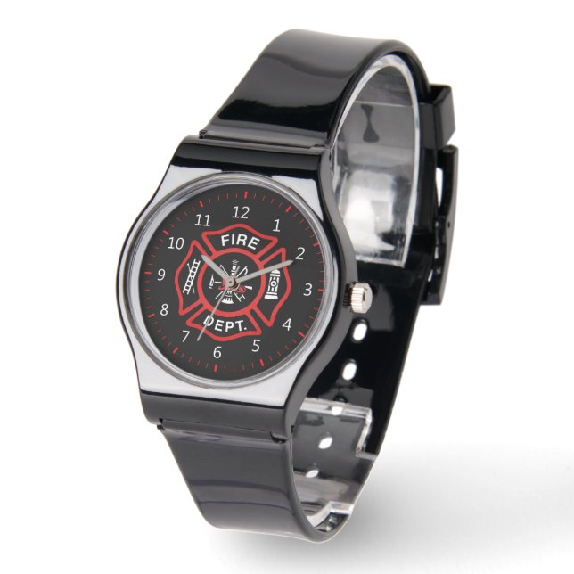 Badge för brandavdelning armbandsur (Vinkel)
