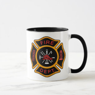Badge för brandavdelning mugg