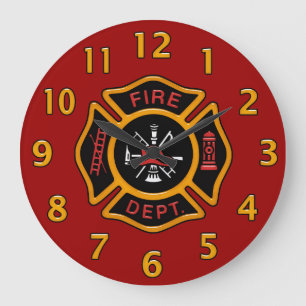 Badge för brandavdelning stor klocka