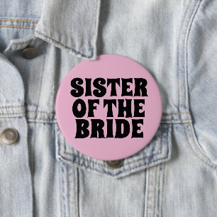 BADGE FÖR BRIDE round ROSA-KNAPPEN Knapp