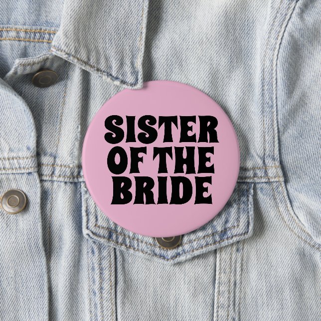 BADGE FÖR BRIDE round ROSA-KNAPPEN Knapp (In Situ)