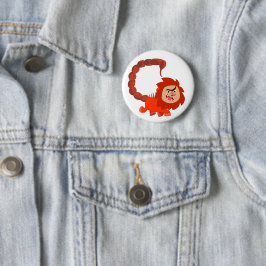 Badge för Cute Smiling Tecknad Manticore Button Ba Knapp