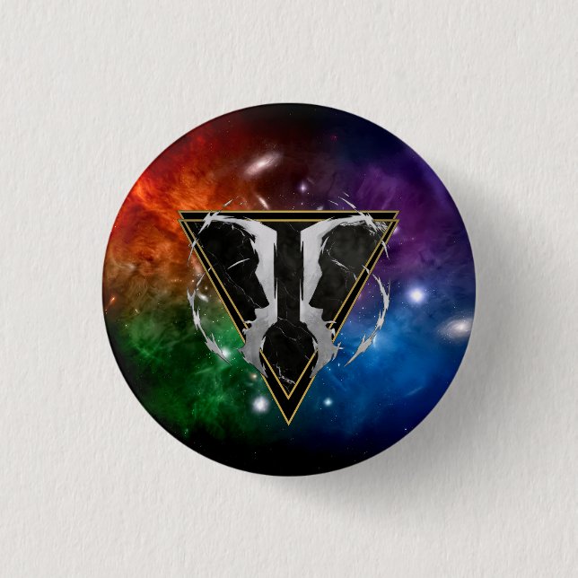 Badge Gémeaux Zodiaque Cadeau Astrologie Knapp (Framsida)