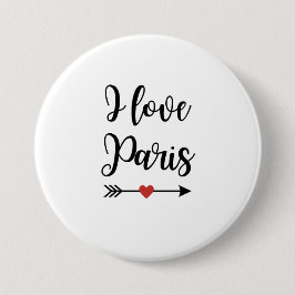 Badge I love Paris Knapp