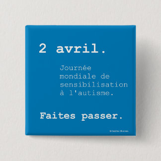 Badge Journée mondiale de l'autisme Knapp