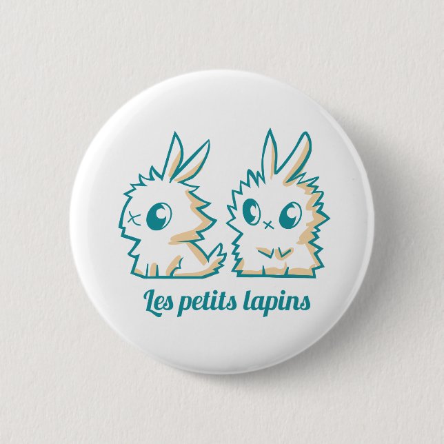 Badge Les petits lapins Knapp (Framsida)