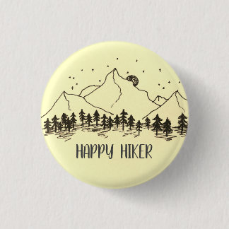 Badge - Lycklig hiker Knapp