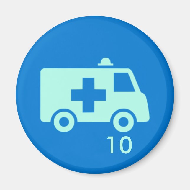 Badge Magnet - Ambulance 10 (Framsidan)