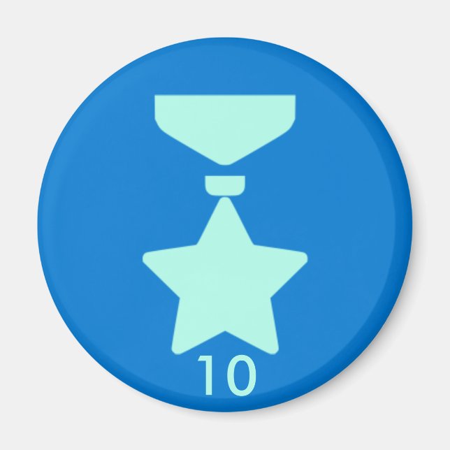 Badge Magnet - Medal 10 (Framsidan)