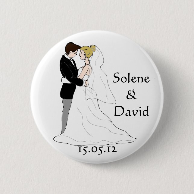 Badge mariage cadeau jour J Knapp (Framsida)